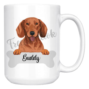 Personalized Dachshund Dog Mom Dad Mug, Funny Dog Owner Gift