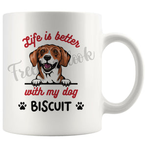 Personalized Danish Dachsbrake Dog Mom Dad Mug, Custom Dog's Name Gift