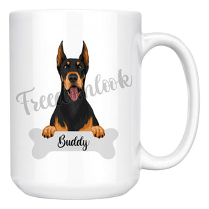 Personalized Doberman Dog Mom Dad Mug, Funny Dog Owner Gift