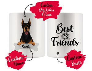 Personalized Doberman Dog Rescue Mom Dad Mug, Best Dog Owner Gift