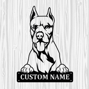 Personalized Dogo Argentino Metal Sign, Dog Owner Wall Art, Memorial Gift