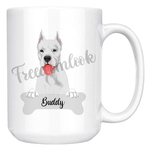 Personalized Dogo Argentino Dog Mom Dad Mug, Funny Dog Owner Gift
