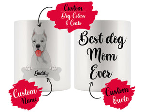 Personalized Dogo Argentino Dog Mom Dad Mug, Best Dog Owner Gift