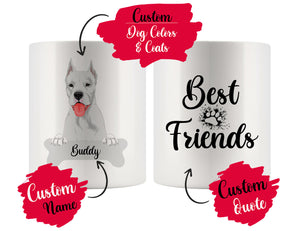 Personalized Dogo Argentino Dog Rescue Mom Dad Mug, Best Dog Owner Gift