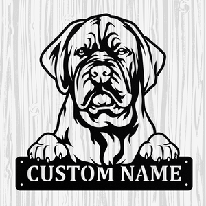 Personalized Dogue de Bordeaux Metal Sign, Dog Owner Wall Art, Memorial Gift
