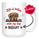 Personalized Dogue De Bordeaux Dog Mom Dad Mug, Custom Dog's Name Gift