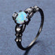 Elegant Heart Rainbow Opal Ring - Freedom Look