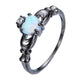 Elegant Heart Rainbow Opal Ring - Freedom Look