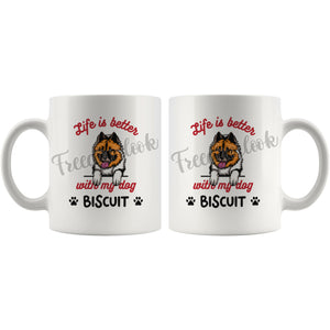 Personalized Elo Dog Mom Dad Mug, Custom Dog's Name Gift