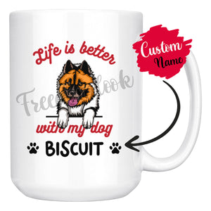 Personalized Elo Dog Mom Dad Mug, Custom Dog's Name Gift