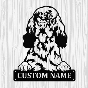 Personalized English Setter Metal Sign, Dog Owner Wall Art, Memorial Gift