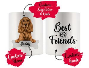 Personalized English Cocker Spaniel Dog Rescue Mom Dad Mug, Best Dog Owner Gift