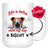 Personalized English Bulldog 2 Dog Mom Dad Mug, Custom Dog's Name Gift