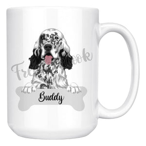 Personalized English Setter Dog Mom Dad Mug, Funny Dog Owner Gift