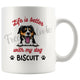 Personalized Entlebucher Mountain Dog Mom Dad Mug, Custom Dog's Name Gift