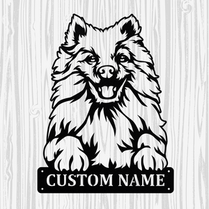 Personalized Eskimo Metal Sign, Dog Owner Wall Art, Memorial Gift