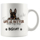 Personalized European Shepherd Dog Mom Dad Mug, Custom Dog's Name Gift