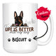 Personalized European Shepherd Dog Mom Dad Mug, Custom Dog's Name Gift