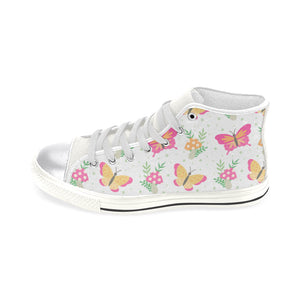High & Low Top Canvas Women's Shoes - Lovely Butterflies - Freedom Look