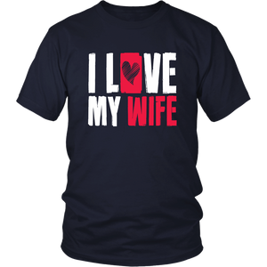Love My Wife Married Partners Live Together Heart Soulmate Men T-Shirt