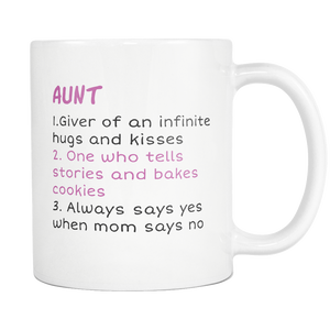 Aunt Definition Mug - Best Effin Aunt Ever Mug - Worlds Greatest Auntie - Aunt Meaning Mug - Great Gift For Your - Freedom Look