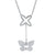 Elegant Silver Butterfly Necklace - Freedom Look