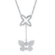 Elegant Silver Butterfly Necklace - Freedom Look