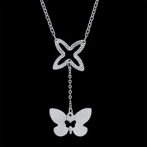 Elegant Silver Butterfly Necklace - Freedom Look