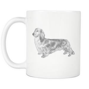 Long Haired Weenie Dog Mug - Long Haired Dachshund Mug - Great Gift For Long-haired Wiener Owner - Freedom Look