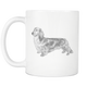 Long Haired Weenie Dog Mug - Long Haired Dachshund Mug - Great Gift For Long-haired Wiener Owner - Freedom Look