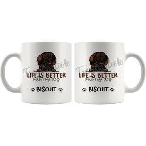 Personalized Field Spaniel Dog Mom Dad Mug, Custom Dog's Name Gift