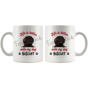 Personalized Field Spaniel Dog Mom Dad Mug, Custom Dog's Name Gift