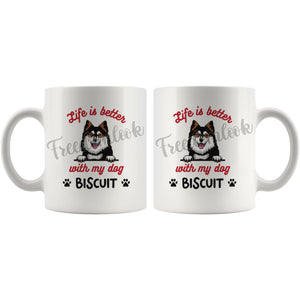 Personalized Finnish Lapphund Dog Mom Dad Mug, Custom Dog's Name Gift