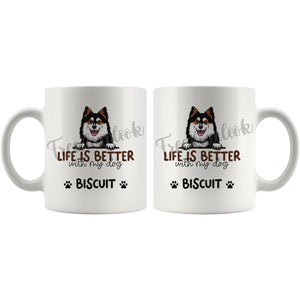 Personalized Finnish Lapphund Dog Mom Dad Mug, Custom Dog's Name Gift
