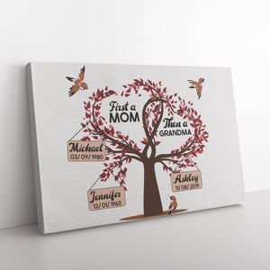 First A Mom then a Grandma Premium Canvas