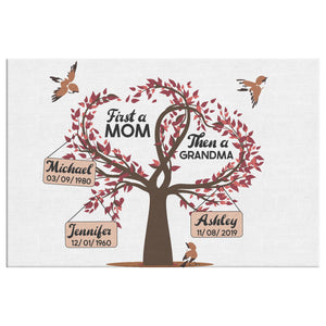 First A Mom then a Grandma Premium Canvas