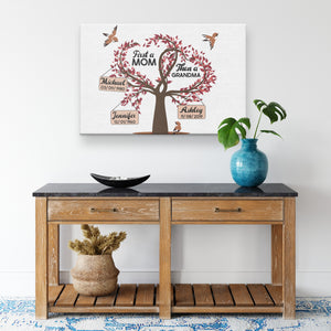 First A Mom then a Grandma Premium Canvas