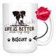 Personalized Fox Terrier Smooth Dog Mom Dad Mug, Custom Dog's Name Gift