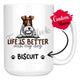 Personalized Fox Terrier Wire Dog Mom Dad Mug, Custom Dog's Name Gift