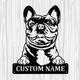 Personalized French Bulldog #2 Metal Sign, Dog Owner Wall Art, Memorial Gift