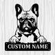 Personalized French Bulldog Metal Sign, Dog Owner Wall Art, Memorial Gift