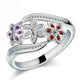 Beautiful Three Color Flower Ring - Freedom Look