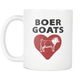Boer Goat Heart Coffee Mug - Boer Goats Owner Gifts - I Like & Love My Goat Coffee Cup - Great Goat Gift For Men And Women (11 oz) - Freedom Look