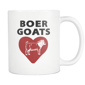 Boer Goat Heart Coffee Mug - Boer Goats Owner Gifts - I Like & Love My Goat Coffee Cup - Great Goat Gift For Men And Women (11 oz) - Freedom Look