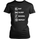 Eat Sleep Boxing Repeat Daily Routine Hobby Sport Training Men & Women T-Shirt