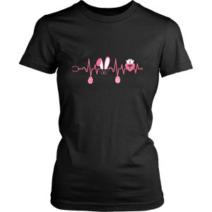 Easter Nurse Heartbeat Womens And Unisex T-Shirt