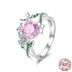 Unique HQ Butterfly & Flower Ring - 925 Sterling Silver