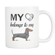 I Love My Weiner Weenie Dog My Heart Belongs To My Dachshund - Great Gift For Proud Daschund Dad (Mom) - Freedom Look