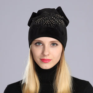 Butterfly Beanie Hat With Ear Flaps - Freedom Look