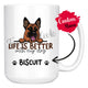 Personalized German Shepherd Dog Mom Dad Mug, Custom Dog's Name Gift